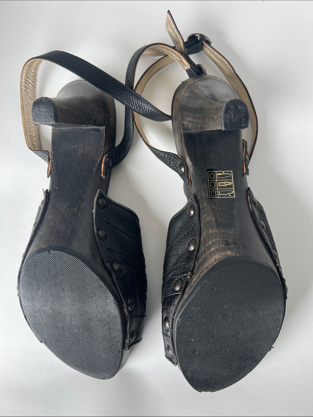 Miho Masui Italian leather peep toe heels - Picture 13 of 14